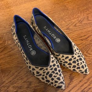 Rothy’s Leopard Spot Pointed-Toe Flats